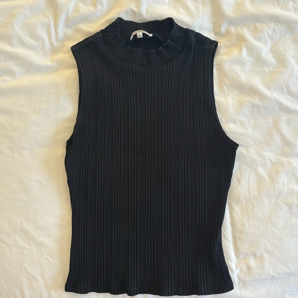 Reformation Ribbed High Neck Top
